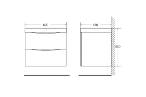 Тумба под раковину Belbagno Marino-Cer 60 светлое дерево - 3