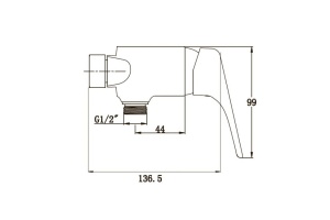 Смеситель для ванны с душем KAISER ECO (77) - 2