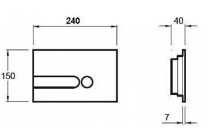 Кнопка смыва Jacob Delafon E4326-CP хром - 3