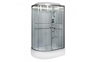 Душевая кабина Deto L 120х80 с гидромассажем, хром (L520RLED+GM) - 2