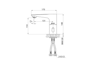 Смеситель для умывальника сенсорный - 2