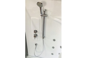 Душевая кабина Royal Bath 140х95 левая белая стекло прозрачное с гидромассажем - 3