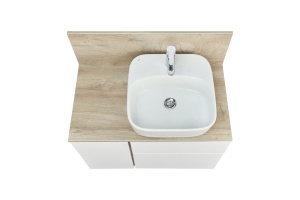 Столешница под раковину Aquaton Мишель ДСП 80 универсальная светлое дерево - 2