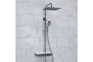 Душевая система WasserKraft 30 с термостатом хром - 2