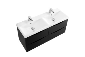 Тумба с раковиной BelBagno Marino-Cer 120 с двумя чашами черный - 2