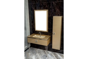 Шкаф - пенал Armadi Art Lucido 35 подвесной золото - 3