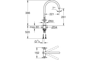 Смеситель Grohe Atrio New 30362AL0 для кухонной мойки - 3