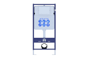 SET AQUATEK ЛУГАНО 4в1 (рама AQUATEK Standard INS-0000012+ кркпеж KKI-0000002+клавиша KDI-0000010+унитаз ЛУГАНО AQ2002-00 с тонким сиденьем soft-close - 2
