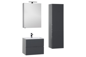 Зеркало-шкаф Aquanet Алвита 70 серый антрацит - 2