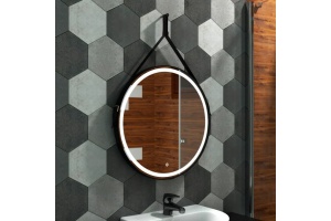 Зеркало Art&Max Milan 65 черный ремень