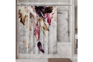 Штора для ванной WasserKraft Rossel 180x200 рисунок  - 2