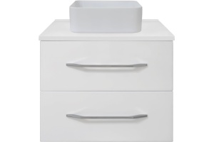 Тумба под раковину Misty Челси 60 белая глянцевая