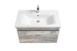 Тумба под раковину Aquaton Капри 80 белый-светлое дерево