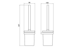 Ершик для унитаза подвесной Timo Petruma хром - 2