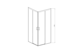 Душевой уголок Vincea Soft 90х90 профиль темный хром стекло прозрачное - 3