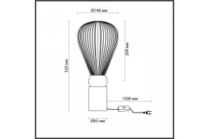 Настольная лампа Odeon Light Exclusive Elica 5417/1T - 3