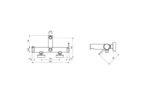 Смеситель для ванны Excellent Pi золото - 3