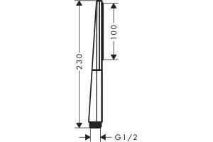 26866670 HG Rainfinity Baton 100 1jet ручной душ матовый черный - 2