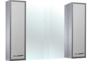 Зеркало-шкаф Bellezza Смарт 105 орфео серый/орфео белый