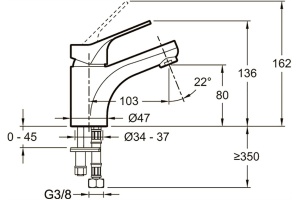 Смеситель Jacob Delafon Brive E75762-4-CP для раковины - 3
