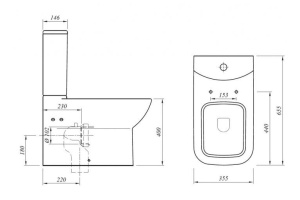 Унитаз напольный Kale Babel с функцией биде (микролифт) - 2