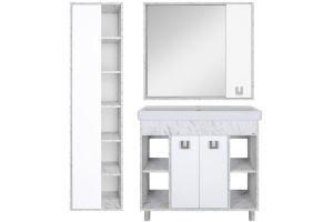 Тумба под раковину Misty Мия 90 белая глянцевая - 2