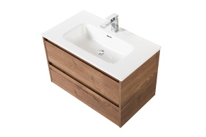 Тумба с раковиной BelBagno Kraft 100 темное дерево - 3