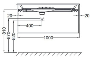 EB3032-E16 тумба под раковину NOUVELLE VAGUE 2 ящика /100/(ореховое дерево) - 2