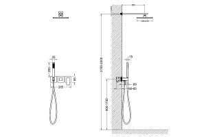 Душевая система встроенная Timo Selene хром - 2