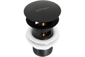 Донный клапан для раковины BelBagno черный матовый - 2