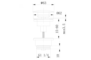 Донный клапан Abber золото матовый - 2