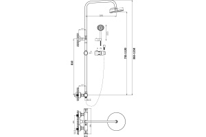 Душевая стойка Orange Thermo T02S3-912b - 2