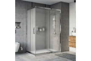 Душевой уголок STWORKI Карлстад DE019RC90140200 140x90 см профиль хром глянец, стекло матовое