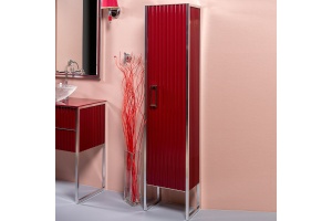 Шкаф-пенал Armadi Art Monaco R бордо глянец - хром - 2