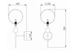 Бра Freya Maddison FR5115WL-01BZ - 3