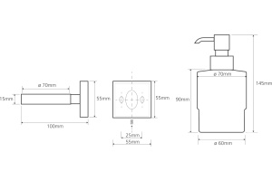 Дозатор для жидкого мыла Bemeta Beta (132109102) - 2