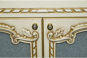 Тумба под раковину Misty Элис 80 бежевая с золотом - 3