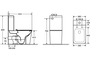 Унитаз-компакт Weltwasser WW SK Gelbach 001 ST MT-BL безободковый с микролифтом черный матовый (10000006089) - 2
