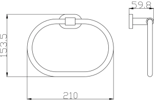 Полотенцедержатель Rav Slezak Yukon хром - белый - 2
