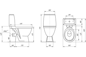 Унитаз-компакт напольный Rosa Премьер 4620008191188 - 2