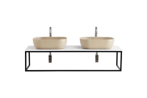 Консоль под раковину BelBagno Etna Kraft 140 черный матовый - 3