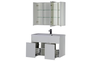 Зеркало-шкаф Aquanet Латина 100 белый - 3