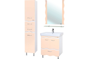 Зеркало Bellezza Мари Волна 60 бежевое - 2