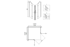Душевой уголок Niagara Nova NG-6614-08 100x100, квадратный - 3
