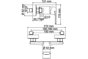 Смеситель Wasserkraft Dill 6102 для душа - 3