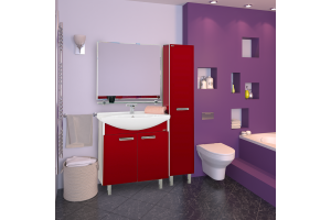 Джулия - 85 Зеркало с полочкой 12 мм красное - 2