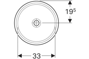 500.746.01.2 Geberit VariForm Раковина с установкой под столешницу круглой формы, D1=33 см, без отв. под смеситель, без отв. перелива - 3