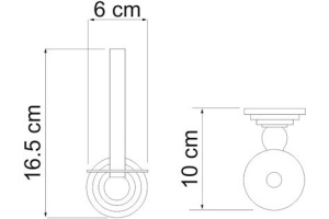 Держатель туалетной бумаги Wasserkraft Isar K-7397 - 3