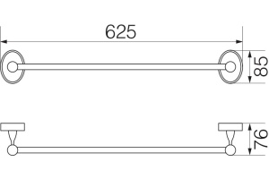Полотенцедержатель Veragio Bonjour VR.BNR-7821.CR хром - 2