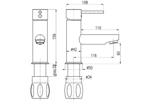 Смеситель для раковины Rav Slezak Seina золото - 2
